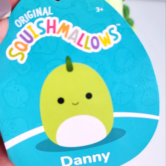 🦖DANNY - the Green Dinosaur Clip Original Squishmallows by Kelly Toy Clip NWT - Picture 4 of 7